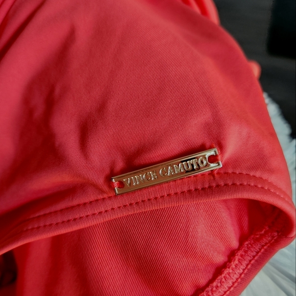 NWT Vince Camuto One-piece Sunset Orange Swimsuit Size 10 - Picture 4 of 5